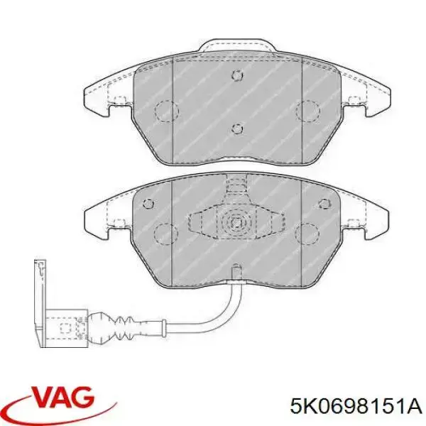 Pastillas de freno delanteras Seat Leon 2 1P1
