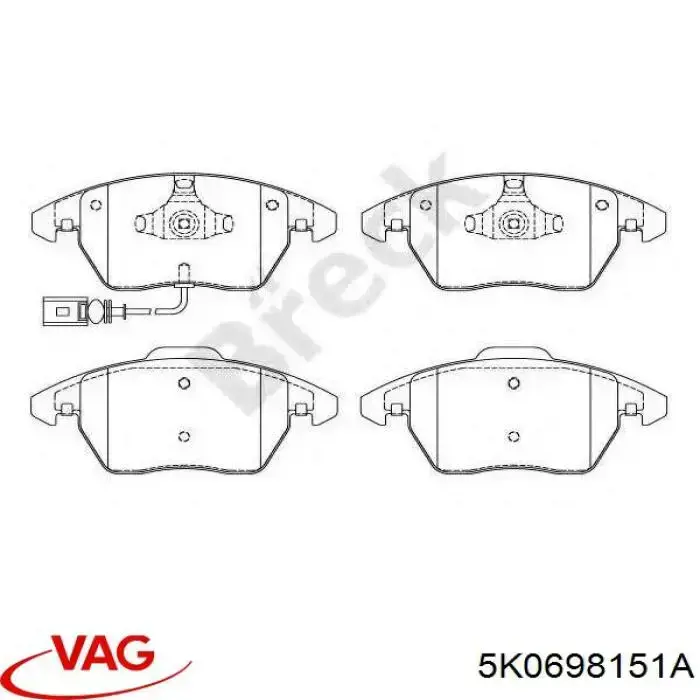 Pastillas de freno delanteras Seat Leon 2 1P1