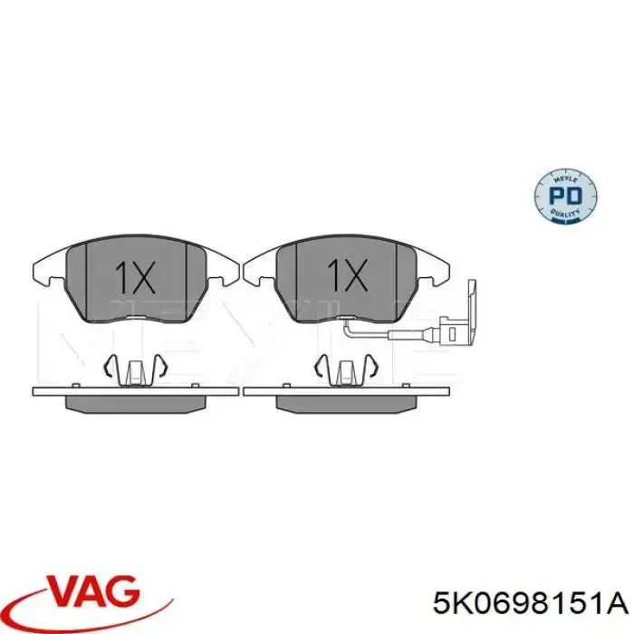 Pastillas de freno delanteras Seat Leon 2 1P1
