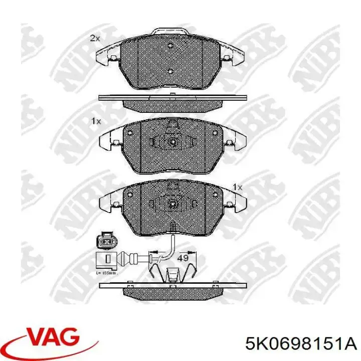 Pastillas de freno delanteras Seat Leon 2 1P1