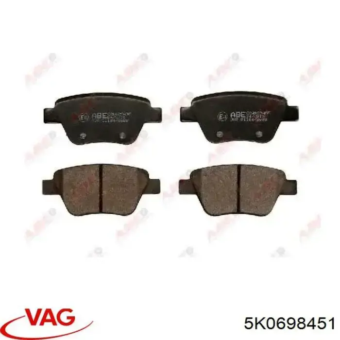 Pastillas de freno traseras Volkswagen Jetta 6 162, 163, AV3, AV2, AY2, AY3