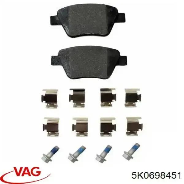 Pastillas de freno traseras Volkswagen Jetta 6 162, 163, AV3, AV2, AY2, AY3