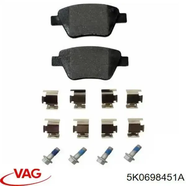 Pastillas de freno traseras Volkswagen Jetta 6 162, 163, AV3, AV2, AY2, AY3