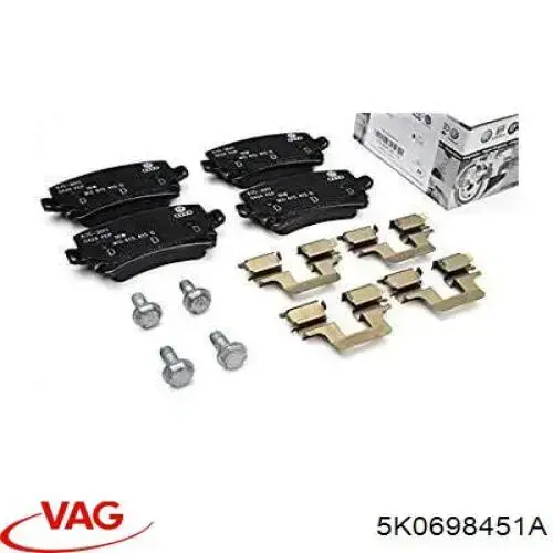 Pastillas de freno traseras Volkswagen Jetta 6 162, 163, AV3, AV2, AY2, AY3