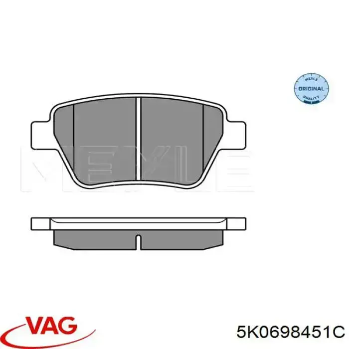 Pastillas de freno traseras Volkswagen Jetta 6 162, 163, AV3, AV2, AY2, AY3