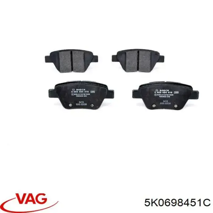 Pastillas de freno traseras Volkswagen Jetta 6 162, 163, AV3, AV2, AY2, AY3