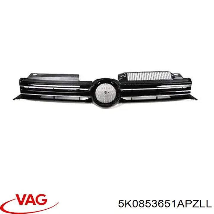 Rejilla delantera VAG 5K0853651APZLL precio, desde 74,51 EUR