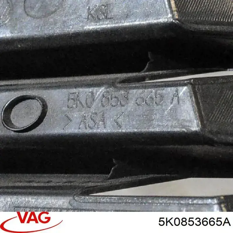 Rejilla del parachoques delantera izquierda 5K0853665A VAG
