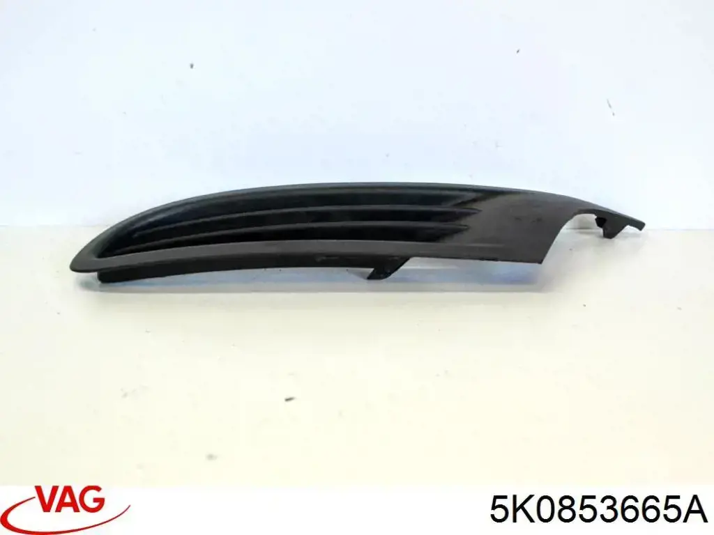 5K0853665A VAG Tapa de rejilla de faro antiniebla delantero izquierdo