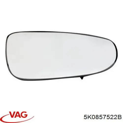 5K0857522B VAG cristal de espejo retrovisor exterior derecho