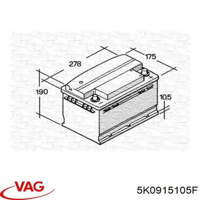Comprar 5K0915105F VAG Batería de coche