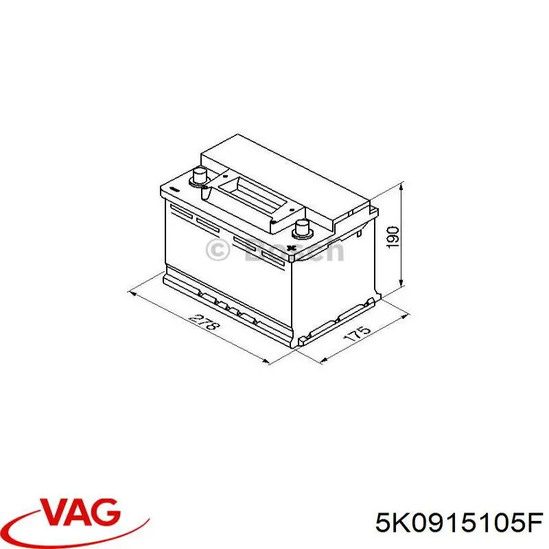 Batería de Arranque VAG (5K0915105F)