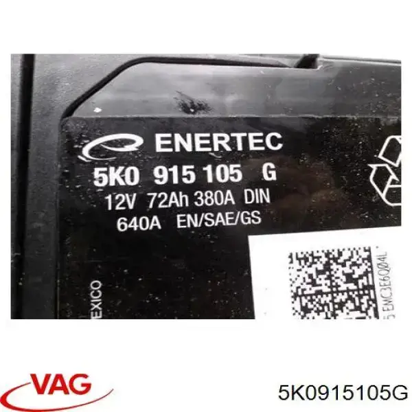 Batería de arranque VAG 5K0915105G precio, desde 130,21 EUR
