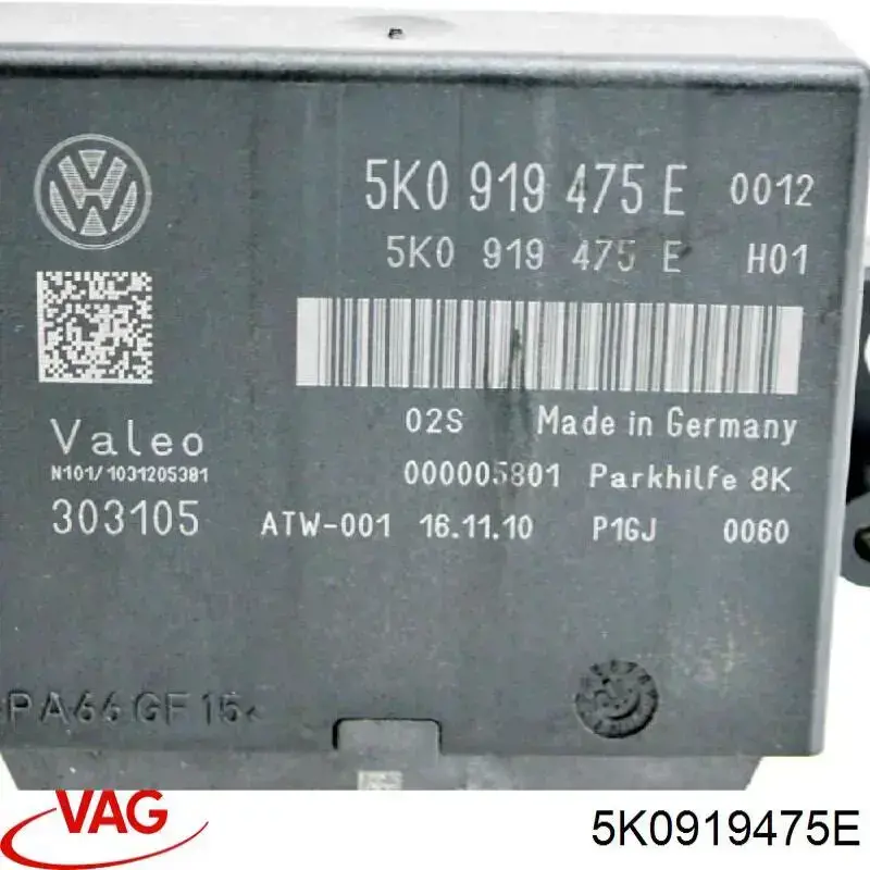 Módulo de control del asistente de aparcamiento VAG 5K0919475E precio, desde 155,88 EUR