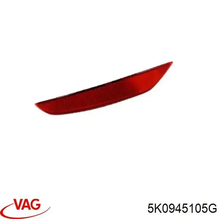 Reflector trasero izquierdo del parachoques VAG 5K0945105G precio, desde 11,39 EUR