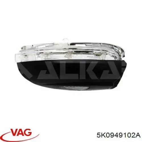 Luz intermitente del espejo retrovisor derecho VAG 5K0949102A precio, desde 40,30 EUR