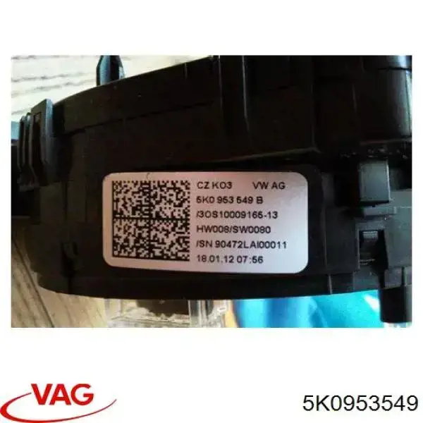 Anillo AIRBAG 5K0953549 VAG
