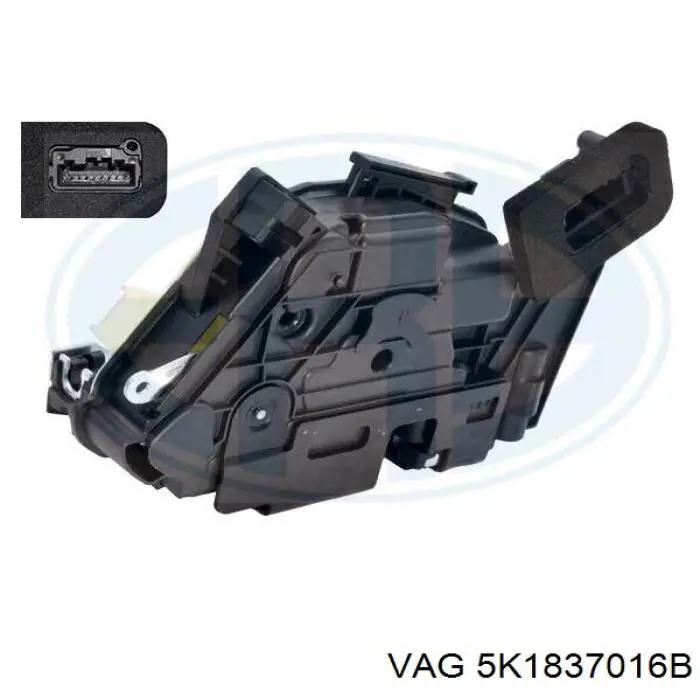 Cerradura de puerta delantera derecha 5K1837016B VAG