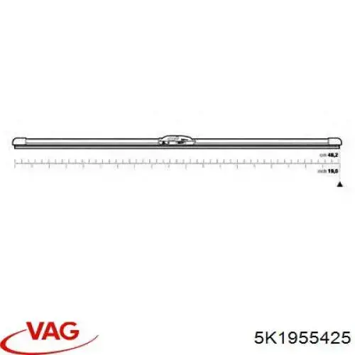 Escobilla del limpiaparabrisas del lado del conductor VAG 5K1955425 precio, desde 16,71 EUR