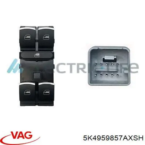 5K4959857AXSH VAG unidad de control elevalunas delantera izquierda