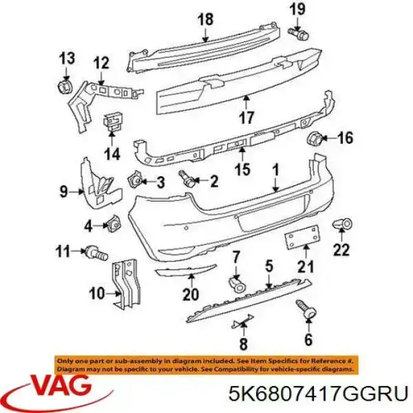 Comprar 5K6807417GGRU VAG Parachoques