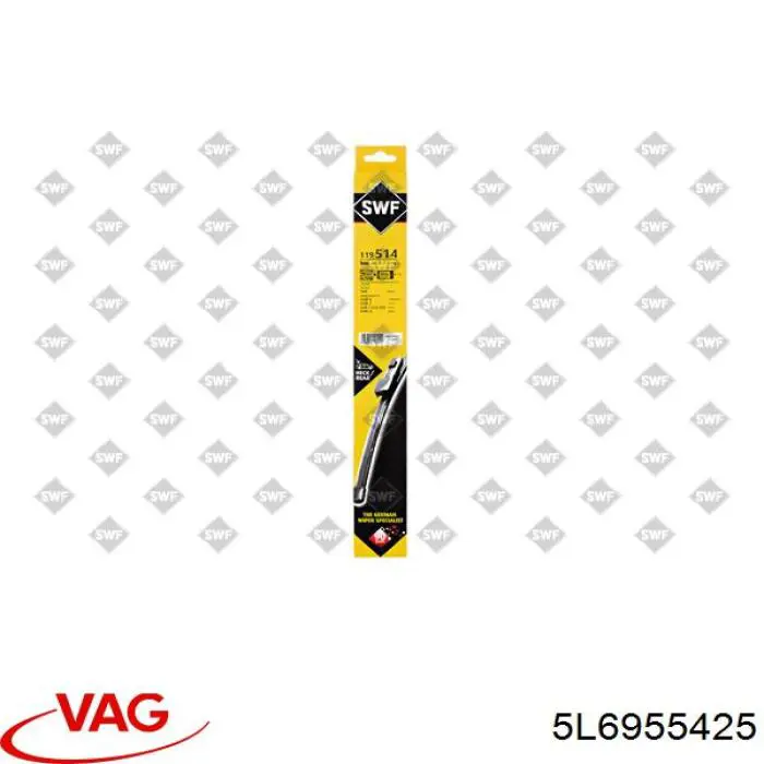 Limpiaparabrisas traseros 5L6955425 VAG