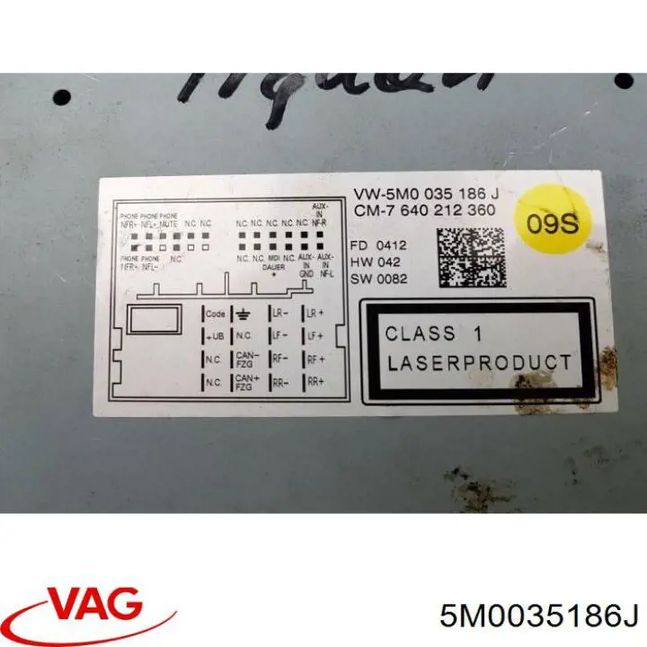  VAG 5M0035186J