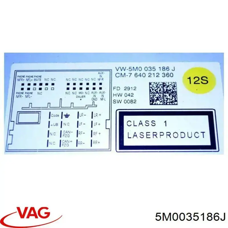 Radio AM/FM universal 5M0035186J VAG