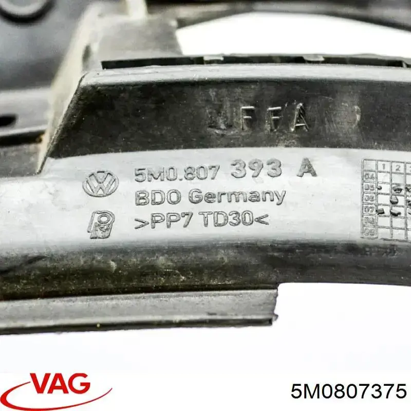 Guía izquierda del parachoques trasero VAG 5M0807375 precio, desde 37,75 EUR