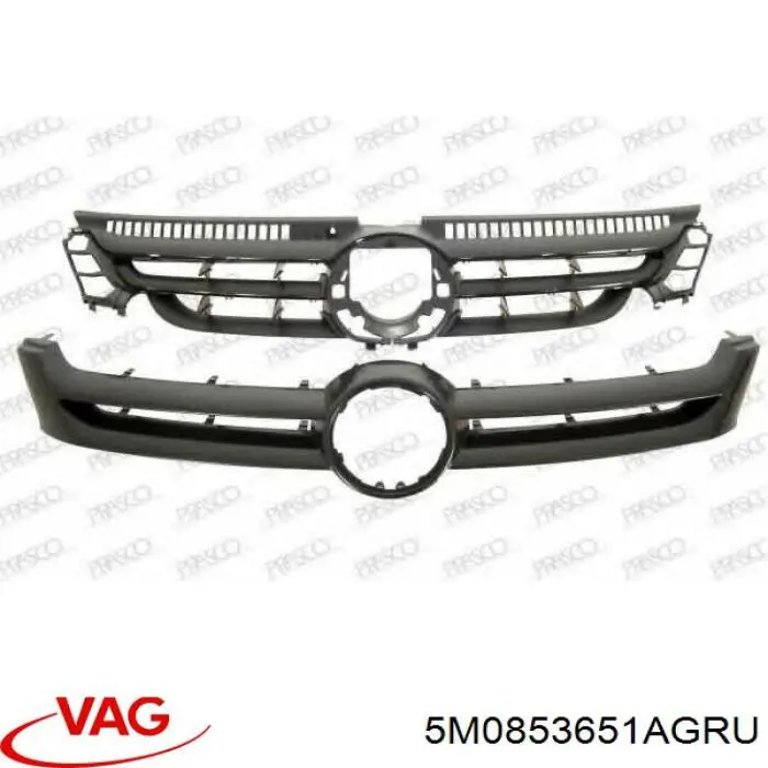 Rejilla delantera VAG 5M0853651AGRU precio, desde 52,89 EUR