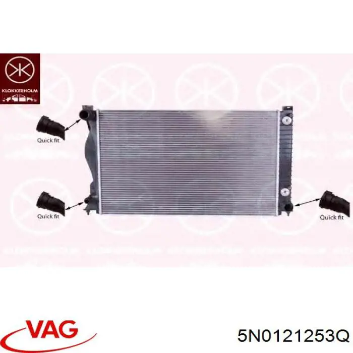 Radiador 5N0121253Q VAG