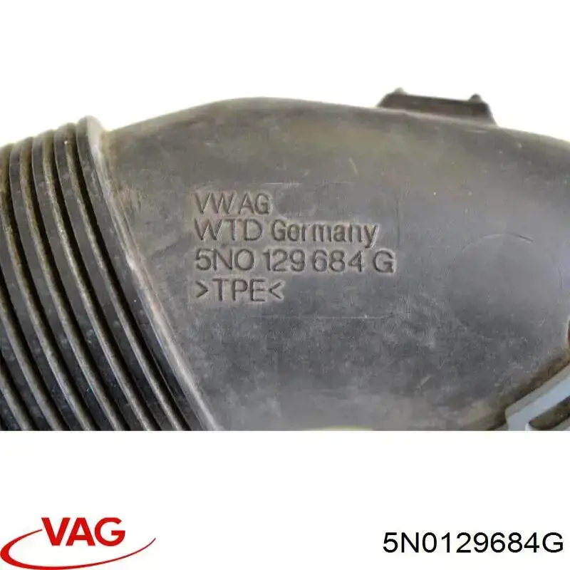 Conducto de aire, salida del filtro de aire 5N0129684G VAG