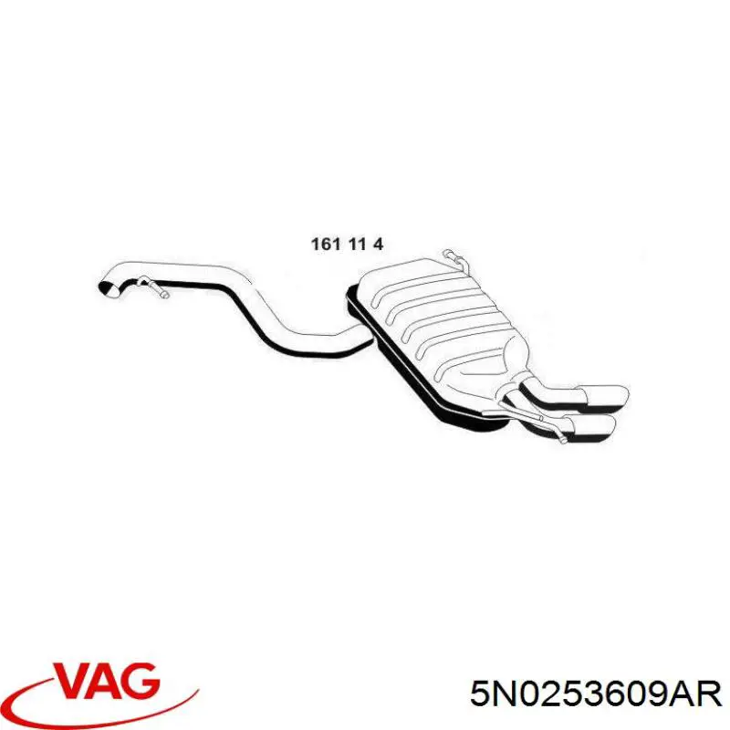 Comprar 5N0253609AR VAG Silenciador trasero