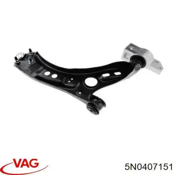 Brazo inferior izquierdo de la suspensión delantera 5N0407151 VAG