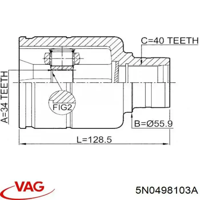 450237 Trakmotive/Surtrack Junta homocinética interna delantera derecha