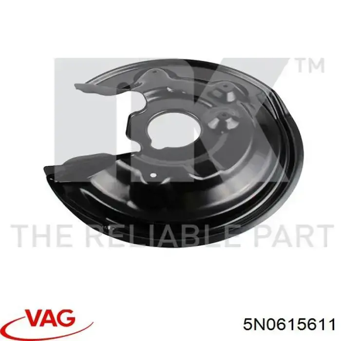 Chapa protectora contra salpicaduras, disco de freno trasero izquierdo para Volkswagen Tiguan (5N)