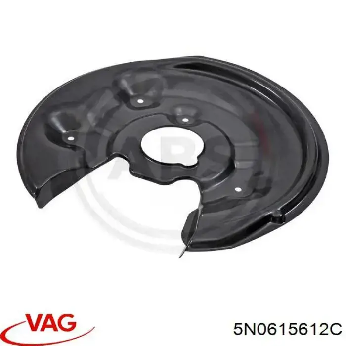 Protector de disco de freno trasero derecho VAG 5N0615612C precio, desde 30,55 EUR