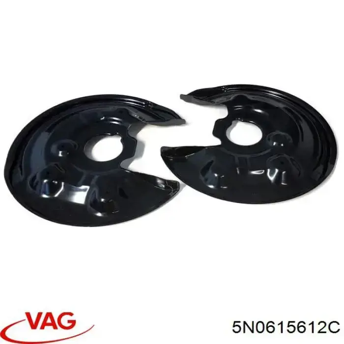 5N0615612C VAG chapa protectora contra salpicaduras, disco de freno trasero derecho