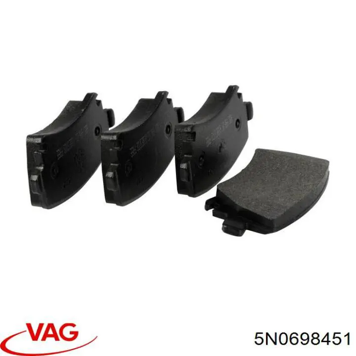 Pastillas de freno traseras 5N0698451 VAG