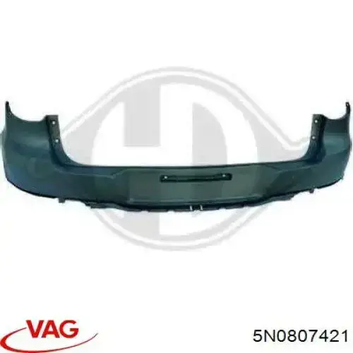 5N0807421 VAG Parachoques trasero, parte superior