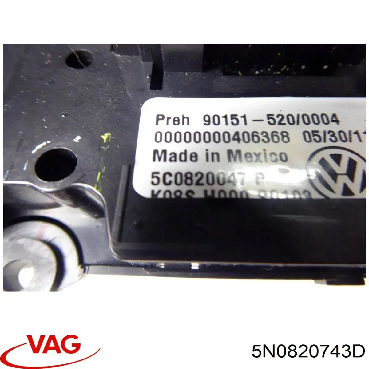Manguera de aire acondicionado de evaporador al compresor VAG 5N0820743D
