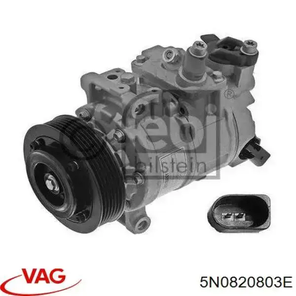Compresor de aire acondicionado 5N0820803E VAG