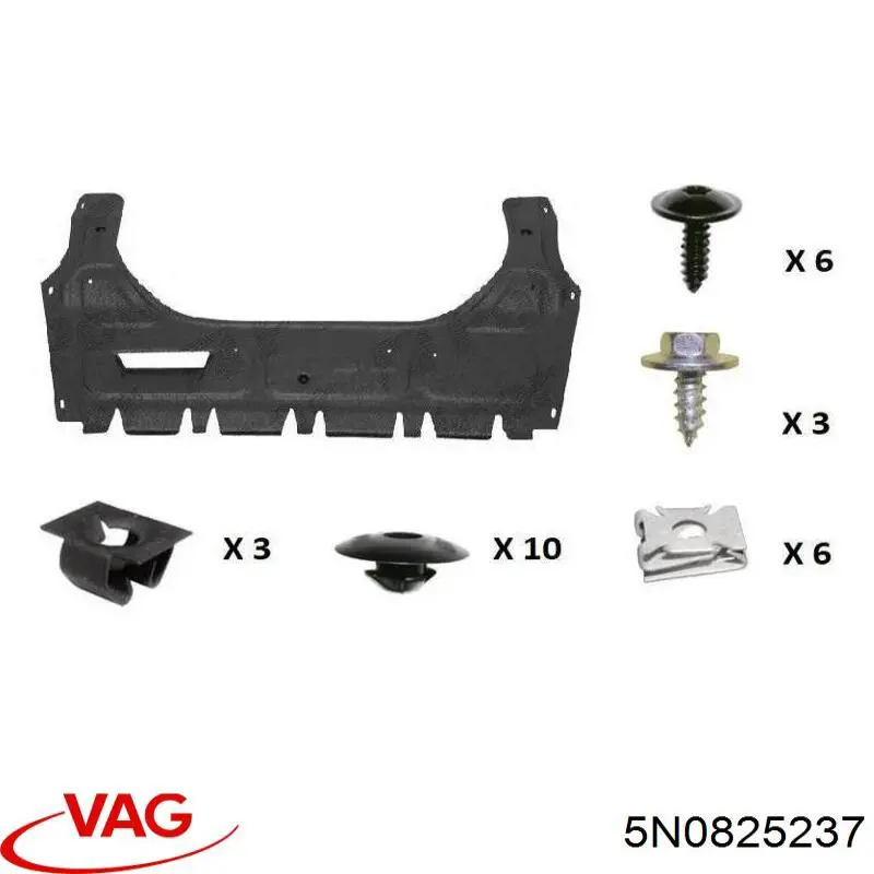 5N0825237 VAG protección motor /empotramiento