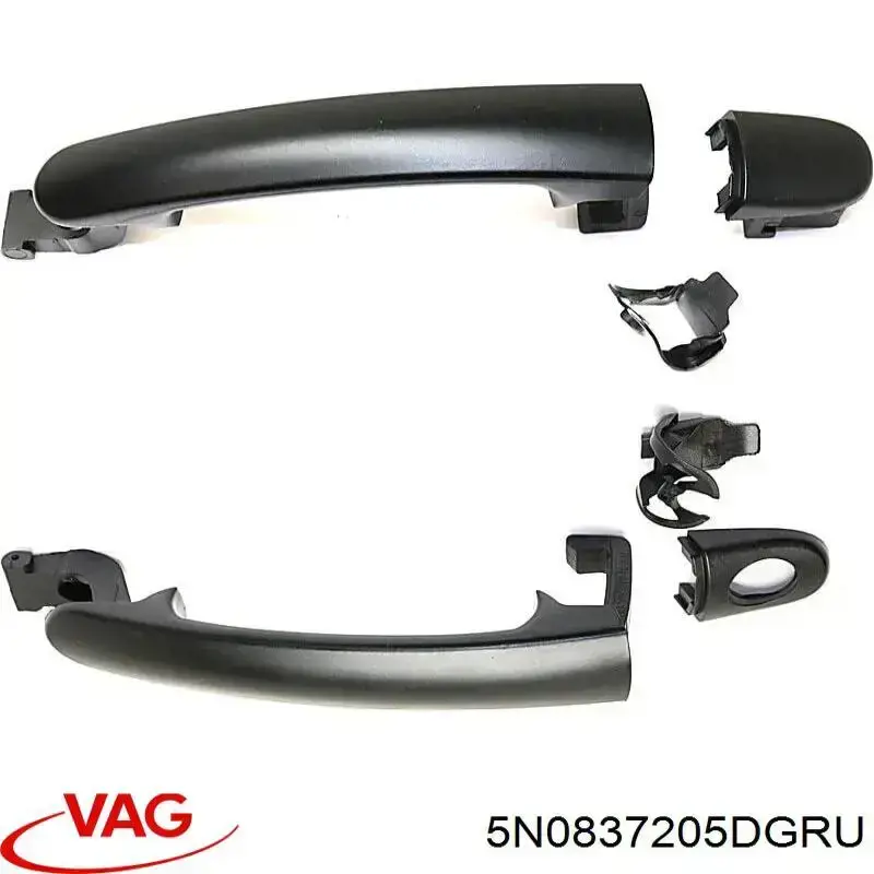 5N0837205DGRU VAG tirador de puerta exterior trasero