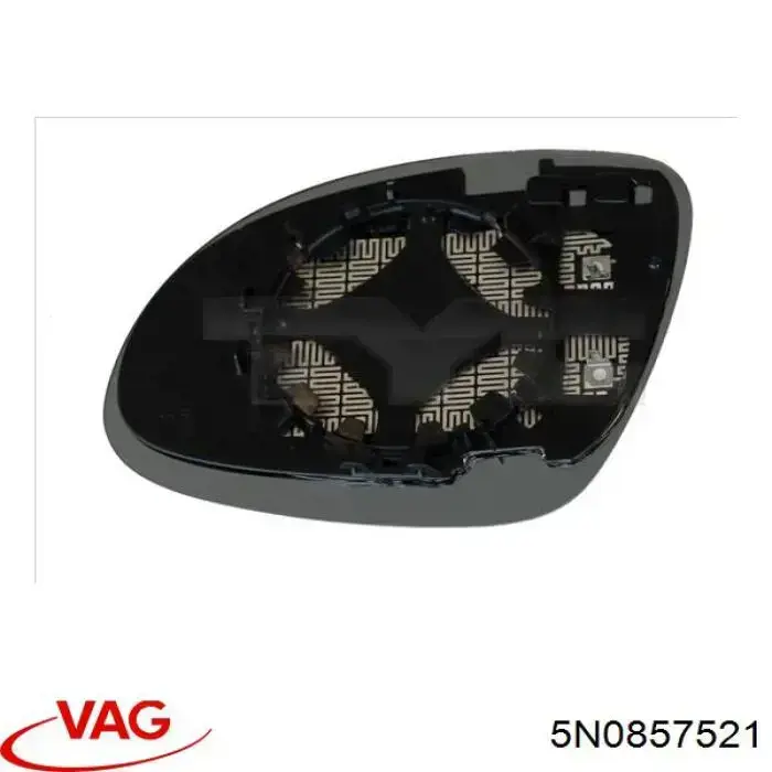 5N0857521 VAG Cristal de espejo retrovisor exterior izquierdo