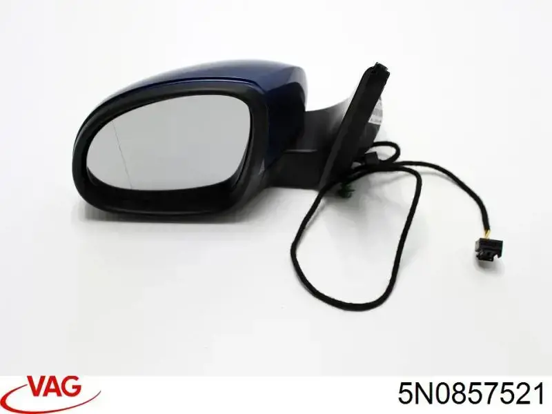 Cristal de espejo retrovisor exterior izquierdo 5N0857521 VAG