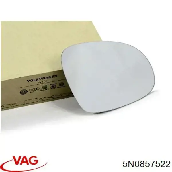 Cristal de espejo retrovisor derecho 5N0857522 VAG