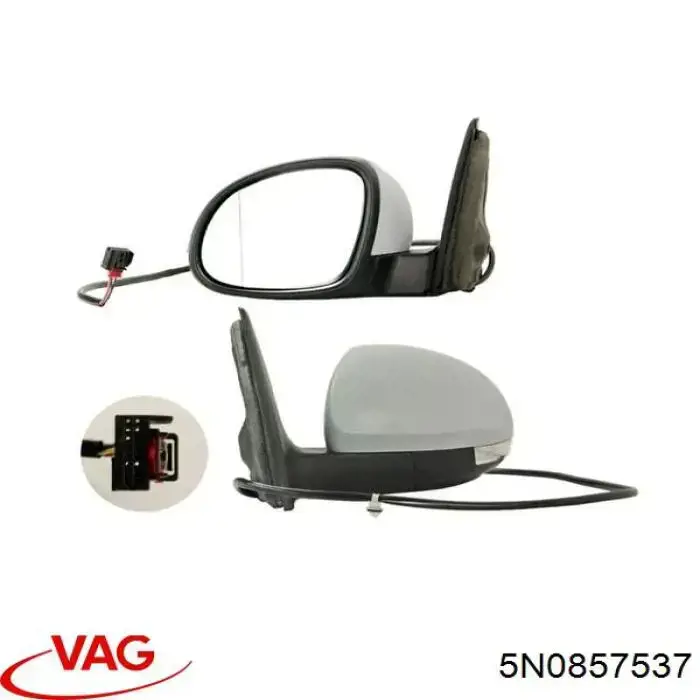 Cubierta de espejo retrovisor izquierdo VAG 5N0857537 precio, desde 24,86 EUR