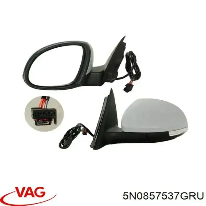 Cubierta de espejo retrovisor izquierdo VAG 5N0857537GRU precio, desde 24,86 EUR