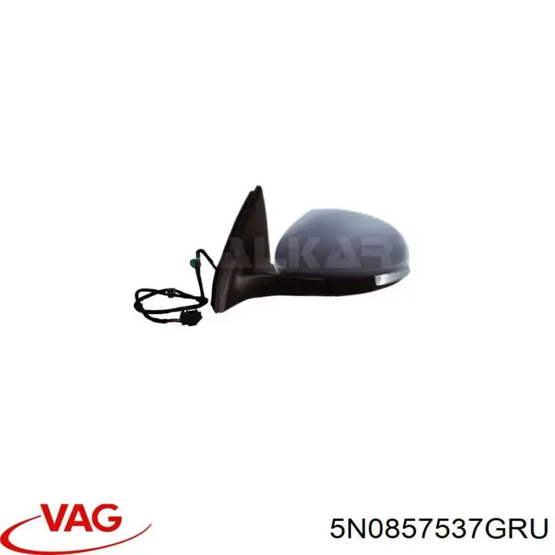 5N0857537GRU VAG Cubierta de espejo retrovisor izquierdo
